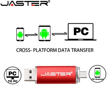 JASTER OTG 2,0 USB Флэш-накопитель 128 ГБ 64 ГБ 32 ГБ 16 ГБ 8 ГБ 4 ГБ Скоростной флеш-накопитель для Android/ПК Более 10 ШТ Бесплатный Пользовательский логотип