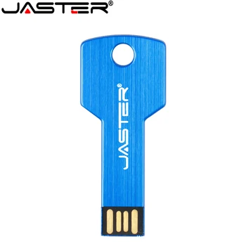 JASTER пользовательский логотип USB 2.0 Металлический ключ в форме ручки 4 ГБ 8 ГБ 16 ГБ 32 ГБ 64 ГБ USB флэш-накопитель Бесплатная доставка
