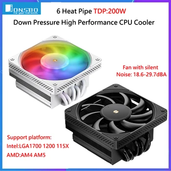 JONSBO HX6200D CPU Cooler 6 Тепловых Труб ARGB Воздушный Охладитель Радиатор С Бесшумным Охлаждающим Вентилятором Для Intel LGA 1700 1200 115X AMD AM4 AM5