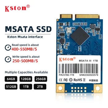 Kston mSATA SSD 3050 64 ГБ 128 ГБ 256 ГБ 512 ГБ 1 ТБ 2 ТБ Жесткий диск Для Компьютера 3x5 см Внутренний твердотельный жесткий диск Для Настольного ноутбука HP