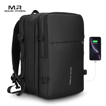 Mark Ryden Расширяемый мужской рюкзак подходит для 17-дюймового ноутбука с USB-подзарядкой, дорожная мужская сумка Mochila
