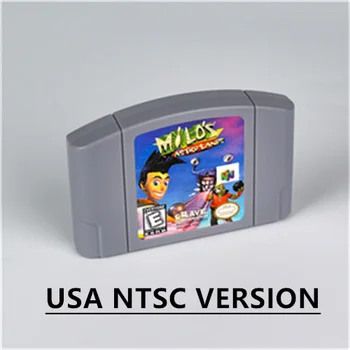 Milo's Astro Lanes для Ретро 64 битного игрового картриджа Американская Версия Формата NTSC для Игр в подарок для детей