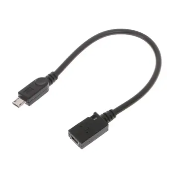 Mini USB Женский-Micro USB Мужской Высокоскоростная Синхронизация данных OTG Источник Питания Зарядный кабель 22 см для Телефона PC J60A