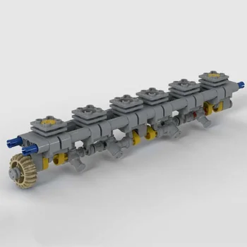 MOC-42529 Модель строительного блока с шестицилиндровым двигателем, Сращенная Игрушка-головоломка, подарок для детей