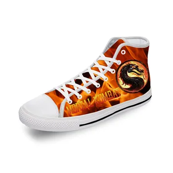 Mortal Kombat Высокие Кроссовки Мужские Женские Подростковые Повседневные Туфли с 3D принтом, Парусиновые кроссовки для бега, Дышащая легкая обувь