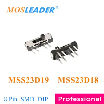 Mosleader 1000ШТ MSS23D19 MSS23D18 8P 8 Pin 3T 3-ходовые 2P3T SMD Передние ползунковые переключатели DIP Вертикальный ползунковый переключатель Тумблер