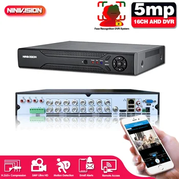 NINIVISION H.265 + Чип Hi3531 5MP 4MP 16CH 16-канальный 6 в 1 Гибридный Аналоговый TVI CVI NVR AHD CCTV DVR Видеорегистратор для видеонаблюдения