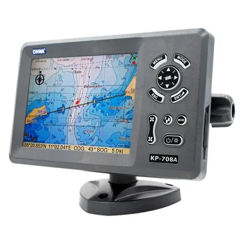 ONWA KP-708A 7-дюймовый цветной ЖК-GPS-навигатор с GPS-антенной и встроенным приемоответчиком AIS класса B, комбинированный морской GPS-навигатор
