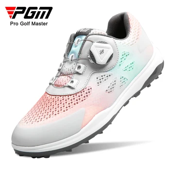 PGM XZ238/ Женская обувь для гольфа, Противоскользящие Легкие Мягкие Дышащие Кроссовки, Женская Спортивная обувь с Градиентным сетчатым верхом и ремешком на ручке