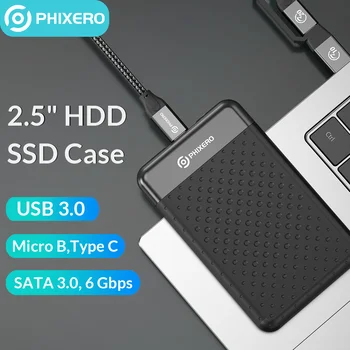 PHIXERO HD Externo USB 3,0 SATA Корпус SSD Жесткий диск Внешний Чехол 5 Гбит/с 7 мм 9,5 мм Коробка Для Хранения Дисков Для ПК Macbooc Ноутбук