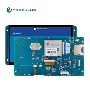 Proculus 7-дюймовый uart последовательный tft порт цветная сенсорная панель ЖК-экран 800 * 480 промышленный контроллер дисплейный модуль OEM завод