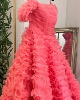 Prom Dresses Elegant Intricate Square A-line Draped Tulle Formal Occasion Gown выпускное платье שמלות ערב נשים 2023 לחתונה