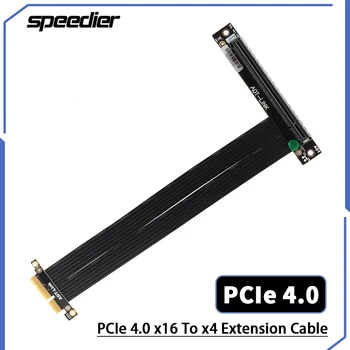 Riser PCI-E 4.0 x16-x4 Кабель-удлинитель видеокарты Gen4 PCI Express 4x-16x Riser Вертикальный графический процессор с полной стабильной скоростью