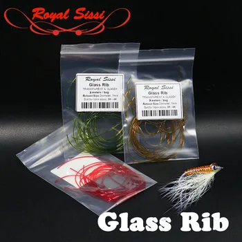 RoyalSissi новинка, 3 метра/сумка, прочные стеклянные ребра, прозрачная сегментированная кружевная обертка для тела, большие зуммеры, стеклянные материалы для завязывания мух