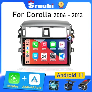 Srnubi для Toyota Corolla E140 E150 2006-2013 2 Din Android 11 Автомобильный Радио Мультимедийный Плеер GPS Carplay Стерео DVD Головное устройство