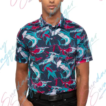 sunday swagger Мужская модная рубашка поло с принтом, летняя рубашка для гольфа на открытом воздухе с короткими рукавами, гоночная повседневная футболка F4, рубашка для рыбалки
