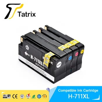 Tatrix Для hp 711 XL 711XL Премиум Цветной Совместимый струйный Картридж с чернилами для HP 711 Для принтера HP Designjet T520 T120 24 T120 610