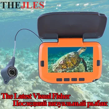 THEJLES Video Fish Finder 4,3-Дюймовая цветная подводная камера С 8 ИК-лампами, которую можно включать/выключать 15 М HD 1000TVL Рыболовная камера