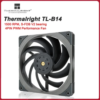Thermalright TL-B14 Серый 140 мм Корпус компьютера Вентилятор 4PIN PWM Производительность 1500 об/мин Тихий вентилятор Вентилятор процессорного кулера