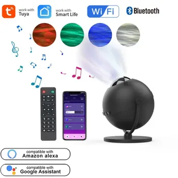 Tuya Wifi + Bluetooth Smart Galaxy Проектор Star RGB Светодиодный проектор Aurora Light Приложение Smart Life Голосовое управление