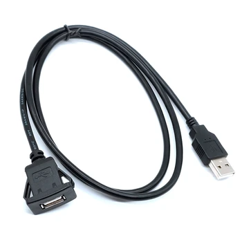 USB Männlichen zu Weiblichen AUX Flush Panel Mount Verlängerung Kabel für Auto Lkw Boot Motorrad Dashboard (Quadratischen Kopf)