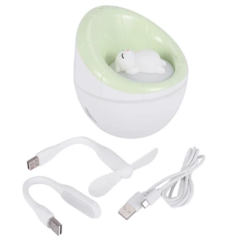 USB увлажнитель воздуха в форме дивана, мини-увлажнитель для охлаждения, объем воды 350 мл, отключение одним нажатием кнопки Для домашнего офиса, спальни (зеленый)