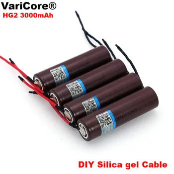 VariCore новый аккумулятор HG2 18650 3000mAh 18650HG2 3,6 V разряда 20A, специальные батареи + кабель из силикагеля 