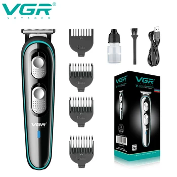 VGR Машинка для стрижки волос, профессиональный Триммер, Перезаряжаемая Машинка для стрижки волос, Электрическая Машинка для стрижки волос, Портативные машинки для стрижки для мужчин V-055