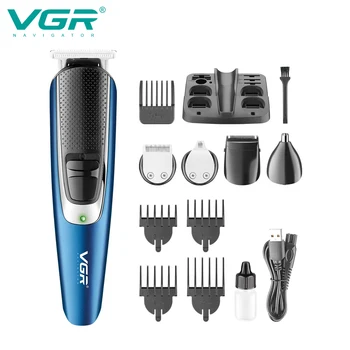 VGR Триммер для волос Профессиональный Набор Для Ухода За Лошадьми Электрическая Машинка Для Стрижки Волос Многофункциональный Набор Беспроводной Триммер для Волос для Мужчин V-172