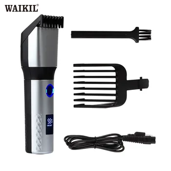 WAIKIL Машинка для стрижки волос Профессиональный электрический Триммер для мужчин с волосами и Бородой Перезаряжаемая Беспроводная парикмахерская машинка