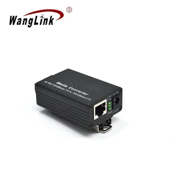 Wanglink Rail-type Mini FTTH 1 пара Гигабитных волоконно-оптических медиаконвертеров с одним оптоволоконным SC-портом 20 км