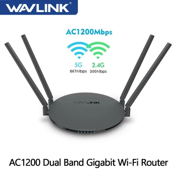 Wavlink AC1200 Двухдиапазонный Wi-Fi Маршрутизатор Gigabit Ethernet Маршрутизатор 5 ГГц и 2,4 ГГц Беспроводной WiFi Ретранслятор WPS С Антеннами 4x5dBi Домашний