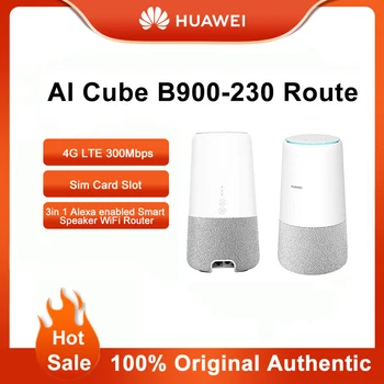 WiFi-роутер Huawei AI Cube B900-230 3в1, Умный Динамик с поддержкой Alexa и высокоскоростной ретранслятор сигнала Wi-Fi со слотом для Sim-карты