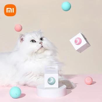 Xiaomi Smart Cat Toys Автоматический катящийся мяч, Электрические игрушки для кошек, Интерактивные игрушки для дрессировки кошек, самодвижущийся котенок, аксессуары для домашних животных
