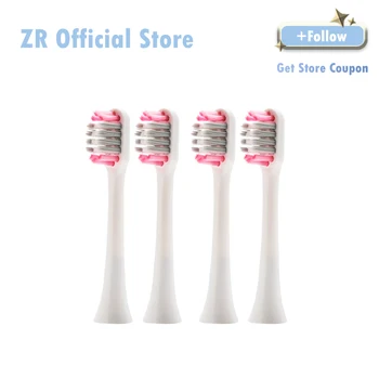 ZR Электрические головки для зубных щеток 4 шт. Сменные универсальные Ag + Антибактериальные головки для щеток Розовый/Белый/Черный/Красный