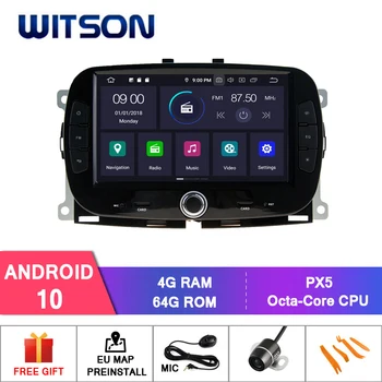АВТОМОБИЛЬНЫЙ GPS-ПЛЕЕР WITSON Android 10 Для FIAT 500 2016 2017 2018 2019 Автомобильный мультимедийный плеер с GPS Стерео АвтоАудио GPS Навигация