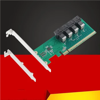 Адаптер U.2 для PCIE PCI Express Gen3 3,0x16 на 4 Порта MiniSAS HD SFF-8643 Конвертер карт расширения Riser для PCI-E NVME U.2 SSD