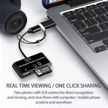 Адаптер USB Type C, устройство чтения карт памяти USB-C, адаптер для карт памяти Macbook Samsung Huawei, ноутбук, телефон