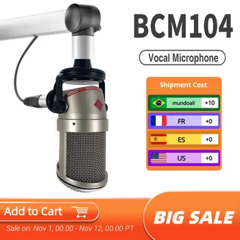 Бесплатная доставка, студийный микрофон BCM104, стандартный студийный микрофон для профессиональной студийной записи, микрофон BCM104