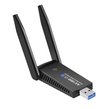 Беспроводной USB WiFi 6 Адаптер для ПК-802.11AC 1800 Мбит/с с двумя антеннами 2,4/5 ГГц P9JB