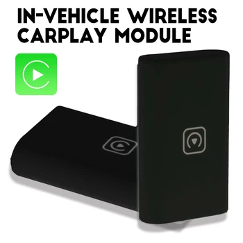 Беспроводной адаптер Carplay Dongle С преобразователем USB Type A в USB Type C, подключенный к беспроводному аудиоприемнику, автомобильные аксессуары