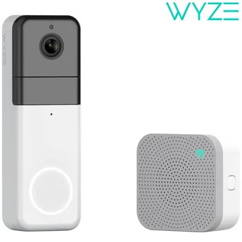 Беспроводной видеодомофон Wyze Pro (звонок в комплекте), видео 1440 HD с соотношением сторон 1: 1: 1 Вид с головы до ног, двусторонний звук, ночное видение