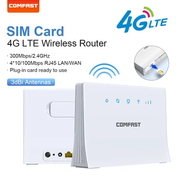 Беспроводной маршрутизатор 4G SIM-карты, 300 Мбит /с, маршрутизаторы CAT4 LTE с портом RJ45, мобильный 2,4 G Wifi-маршрутизатор, Подключаемый Wi-Fi модем AP