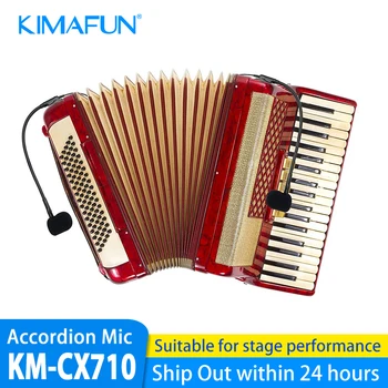 Беспроводной микрофон-аккордеон KIMAFUN, Профессиональный конденсаторный микрофон для музыкального инструмента, Высокоточный Голосовой микрофон для аккордеона