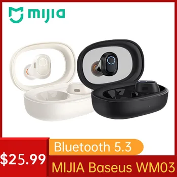 Беспроводные наушники MJIA Baseus WM03 TWS Bluetooth 5.3 со Сверхдлительным сроком службы, Удобная одежда, Наушники с низкой задержкой и Микрофоном