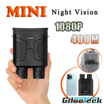 Бинокль Ночного видения с дисплеем 1080P 3.0, Оптический зум, 6-кратный цифровой зум, ИК-камера MINI80, Очки для наблюдения за охотой