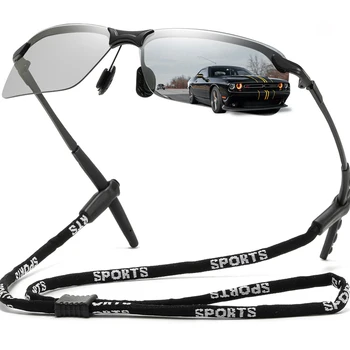 Брендовые Дизайнерские Поляризованные Солнцезащитные очки С Фотохромным градиентом, Мужские Солнцезащитные очки для дневного ночного вождения, Модные Водительские очки UV400
