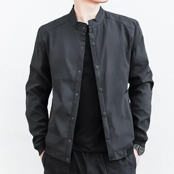 Верхняя одежда, мужские Повседневные Свободные куртки с воротником-стойкой, куртка большого размера 6XL, Высококачественные Однобортные прямые пальто на молнии