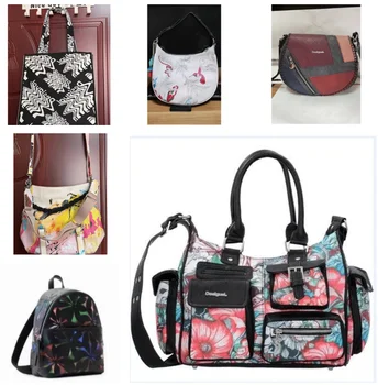 Внешняя торговля, Испания, Новая Женская модная сумка с вышивкой и цветочным принтом, рюкзак
