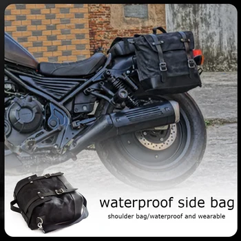 Водонепроницаемая мотоциклетная винтажная холщовая сумка для BMW R1200GS, багаж на моторной стороне, Универсальная дорожная сумка на плечо для Honda Forza350